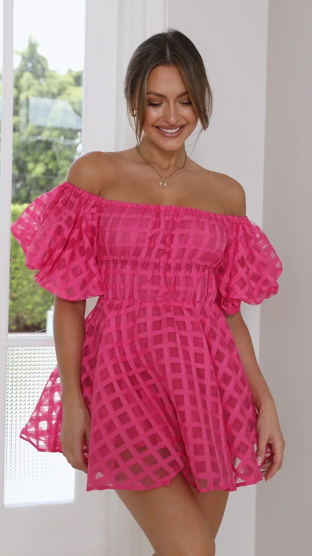 Delphine | Puff Sleeve Mini Dress