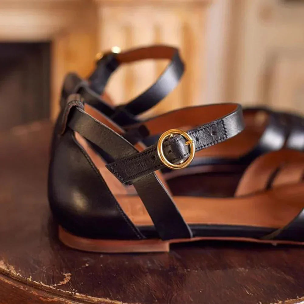 Alina | Elegant Strappy Flats