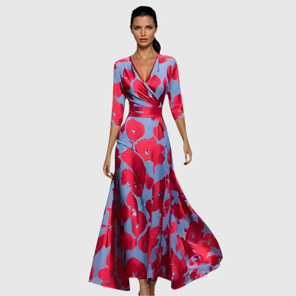 Lila | Graceful Floral Midi Dress