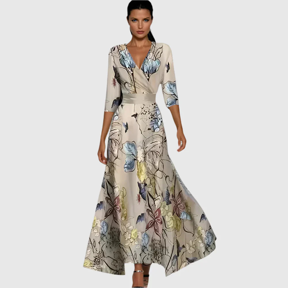 Lila | Graceful Floral Midi Dress