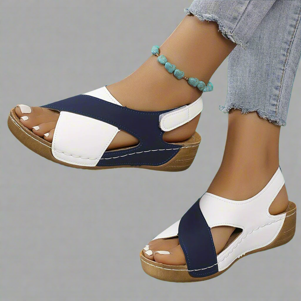 Romy | Colour-Block Slingback Sandals