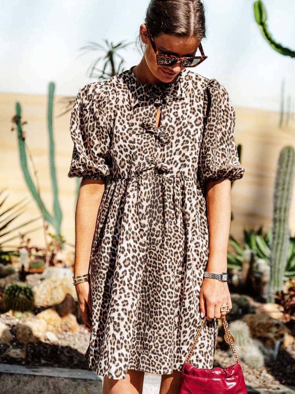 Indira | Elegant Leopard Print Dress