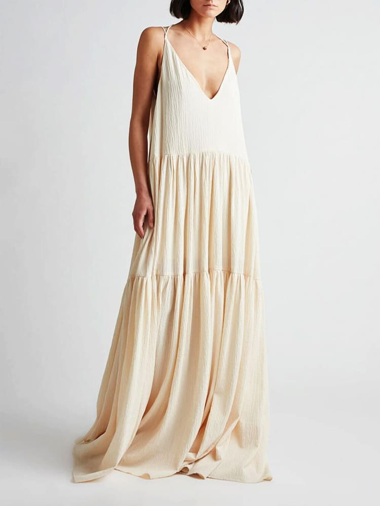 Clara | Flowing Ocean Maxi Dress