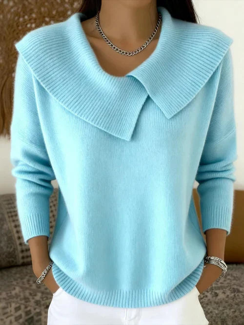 Lucia | Soft-Collared Knit Pullover