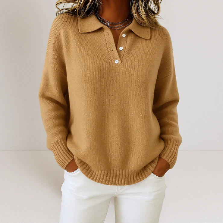 Eleanor | Soft knitted jumper with collar
