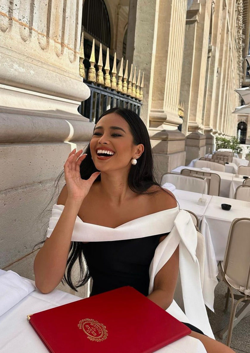Anouk | One-Shoulder Bow Tie Midi Dress