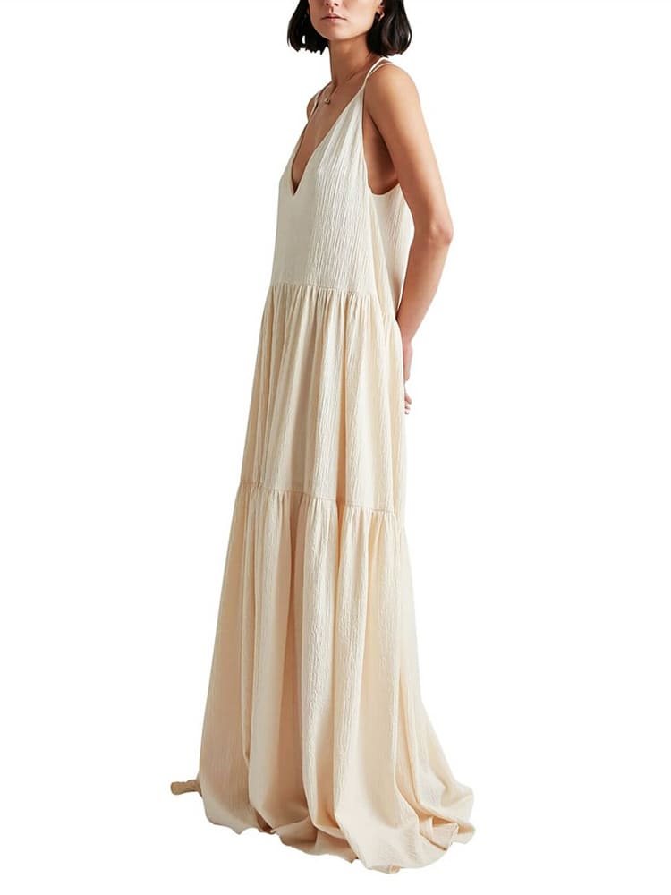 Clara | Flowing Ocean Maxi Dress