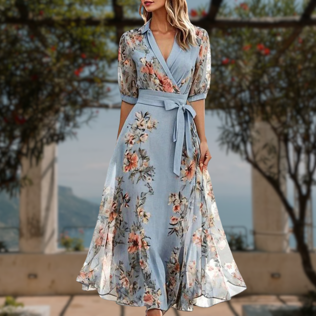 Isolde | Refined Floral Midi Dress