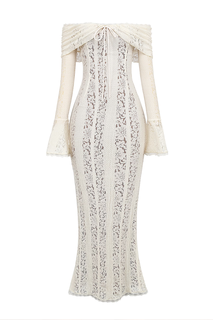 Livia | Off-Shoulder Lace Maxi Dress
