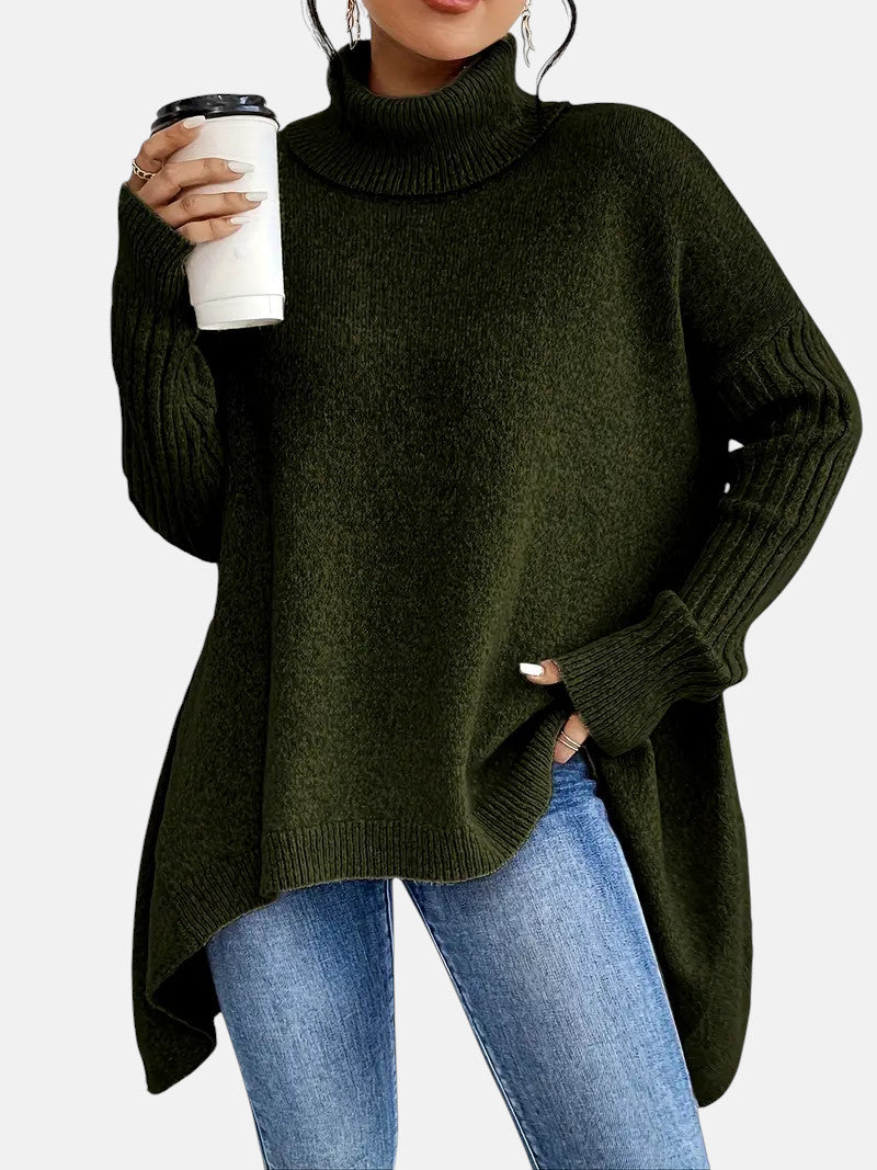 Brigitte | Longline Turtle Neck Pullover