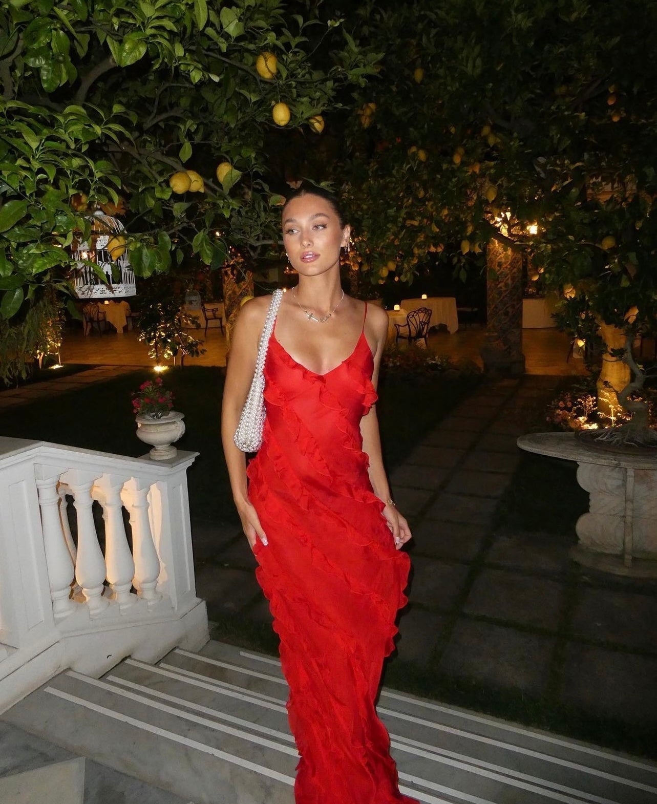 Elena | Elegant Ruffled Maxi Dress