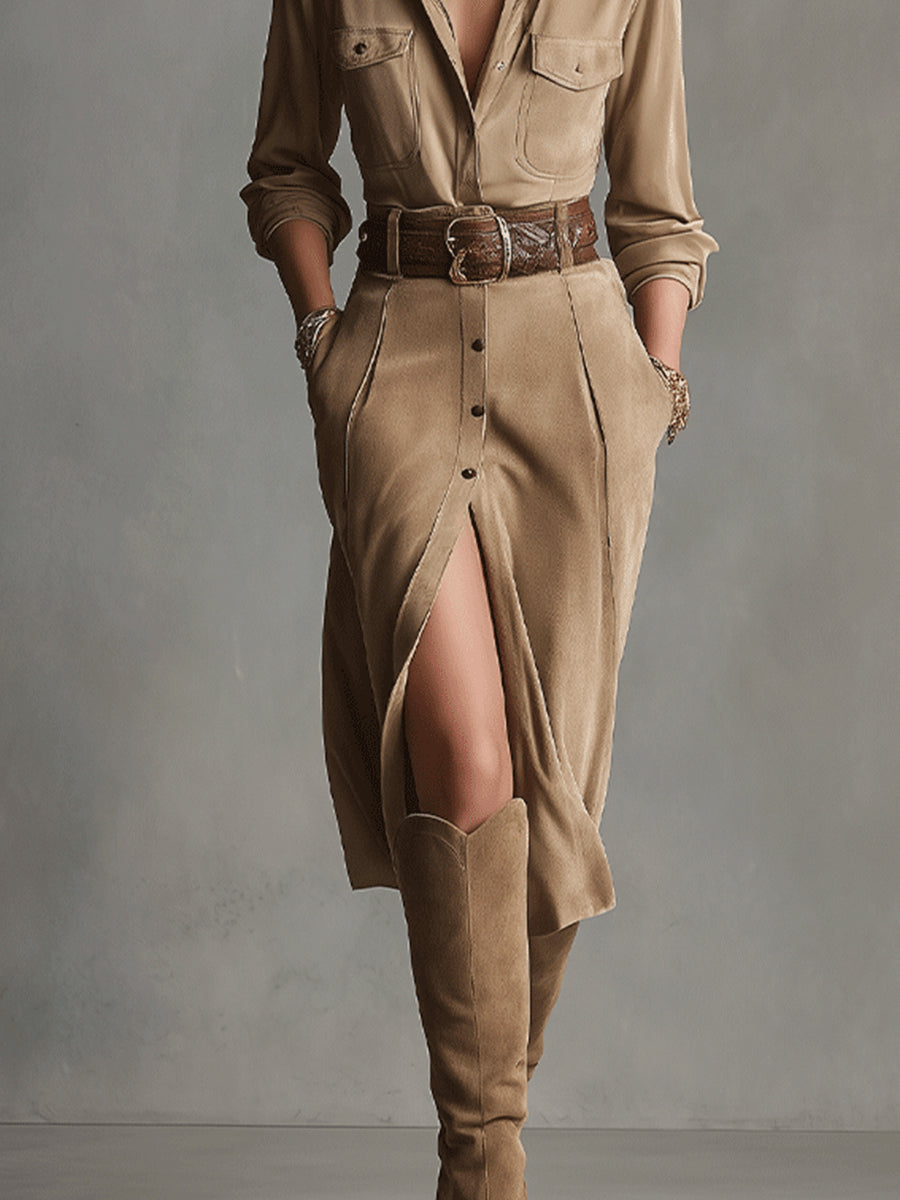 Sophia | Refined Suede Dress