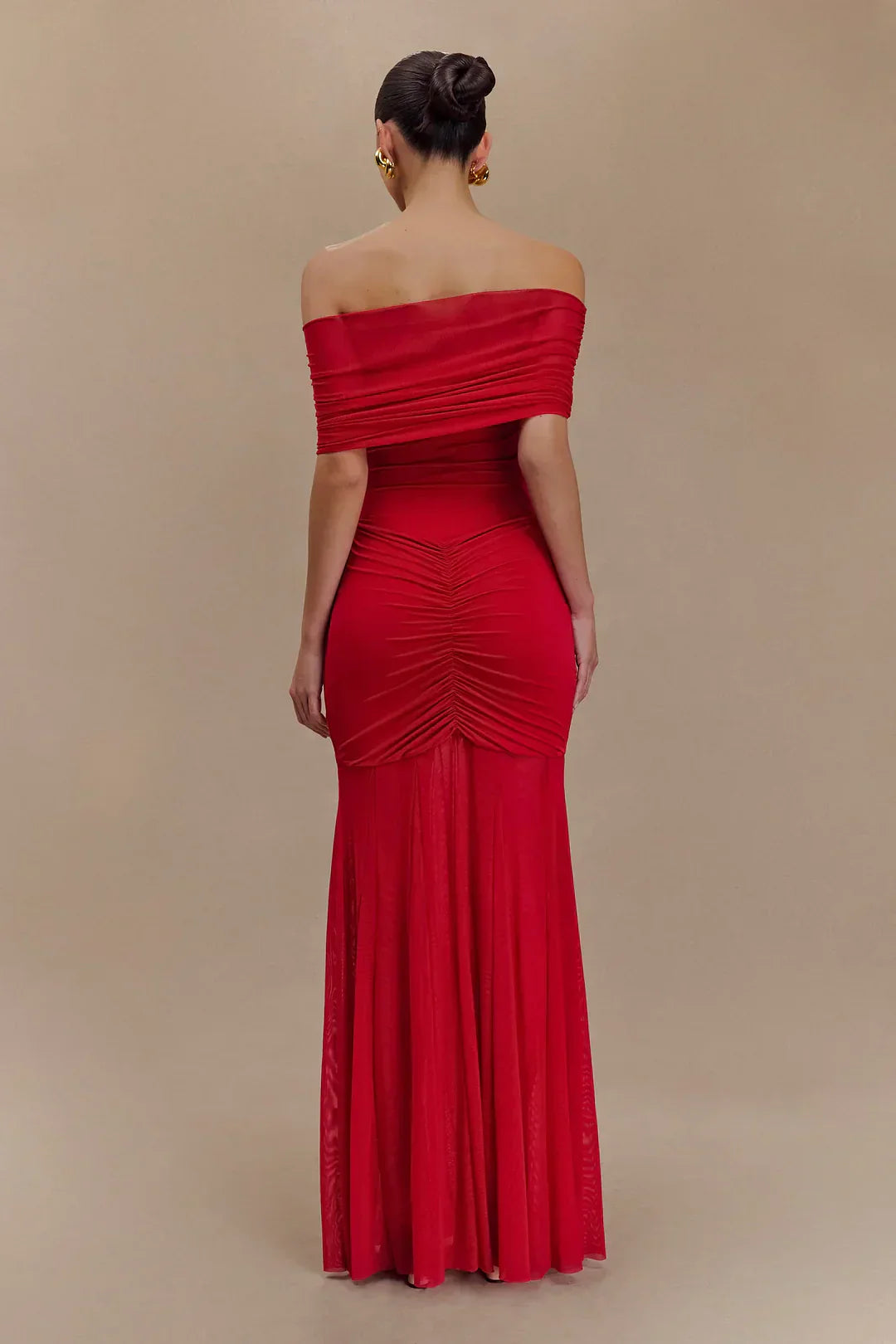 Paloma | Off-Shoulder Pleated Gown