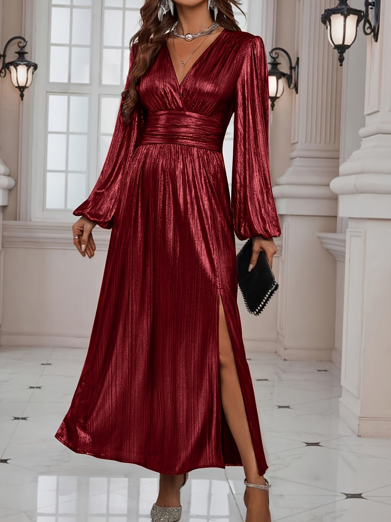 Celine | Iridescent Pleated Dress