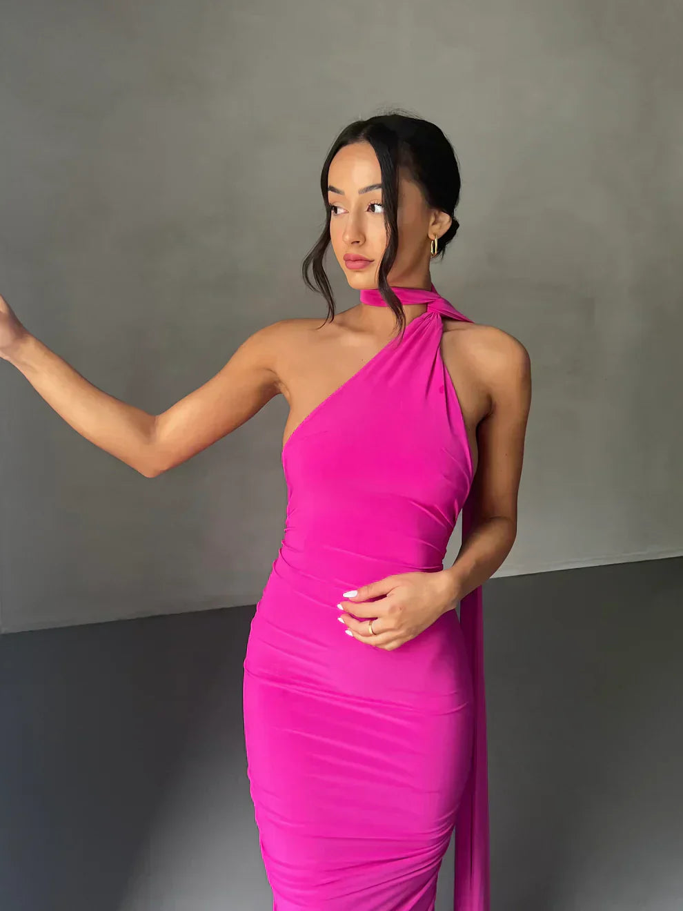 Livia | One-Shoulder Cut-Out Maxi Dress