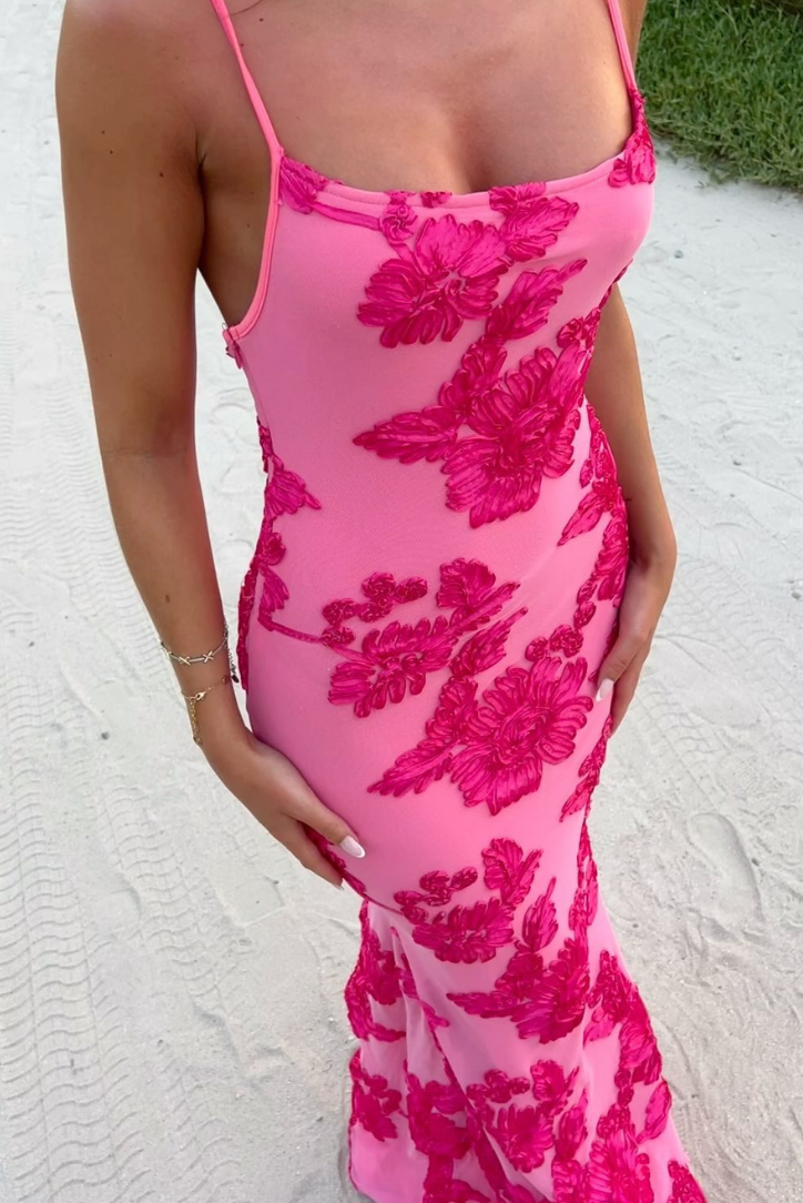 Mireille | Floral Detail Knot Dress