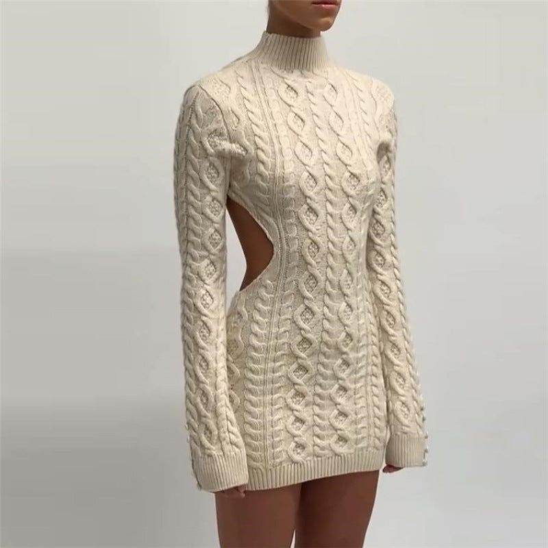 Elara | Knitted Mini Dress with Back Detail