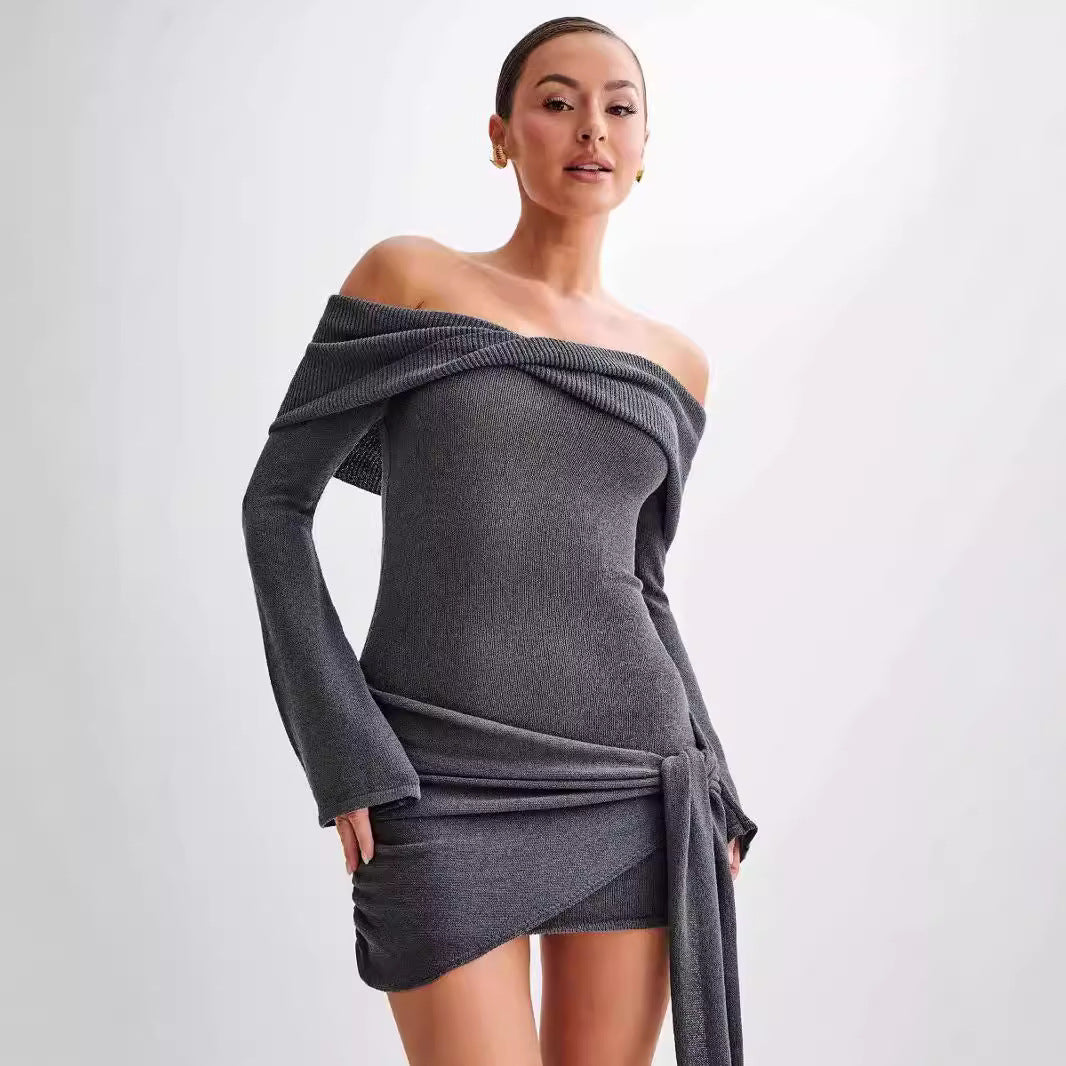 Sidonie | Off-Shoulder Knit Mini Dress