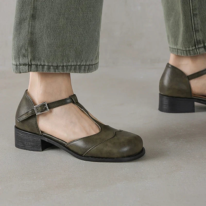 Isolde | Textured Leather Footwear