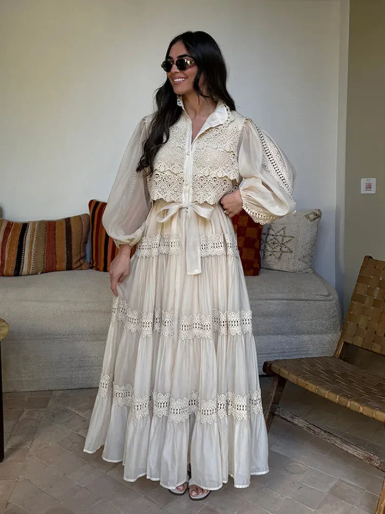 Lydia | Embroidered Maxi Dress