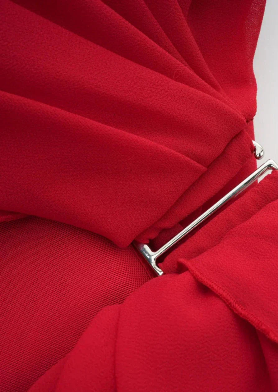 Kira | Asymmetrical Pleated Mini Dress