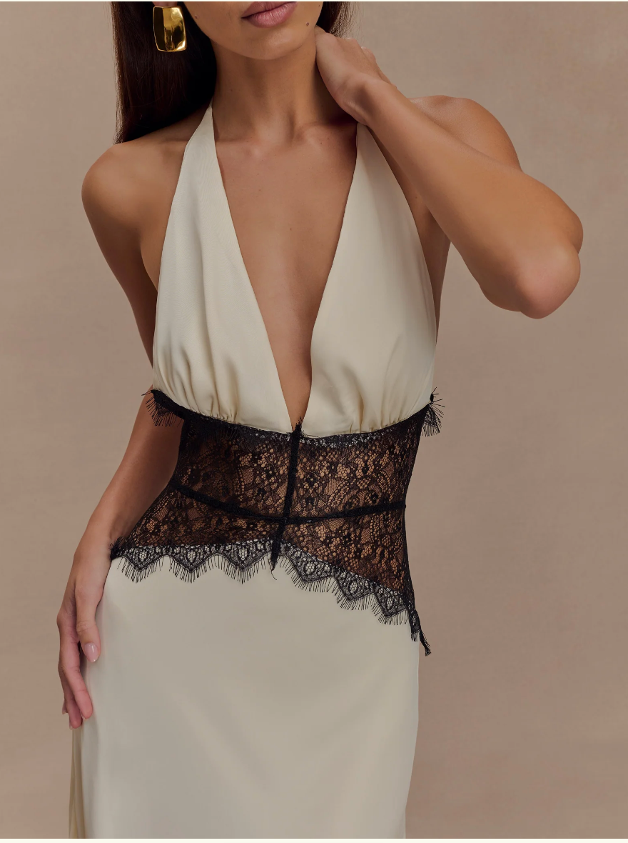Lucia | Lace and Satin Dress