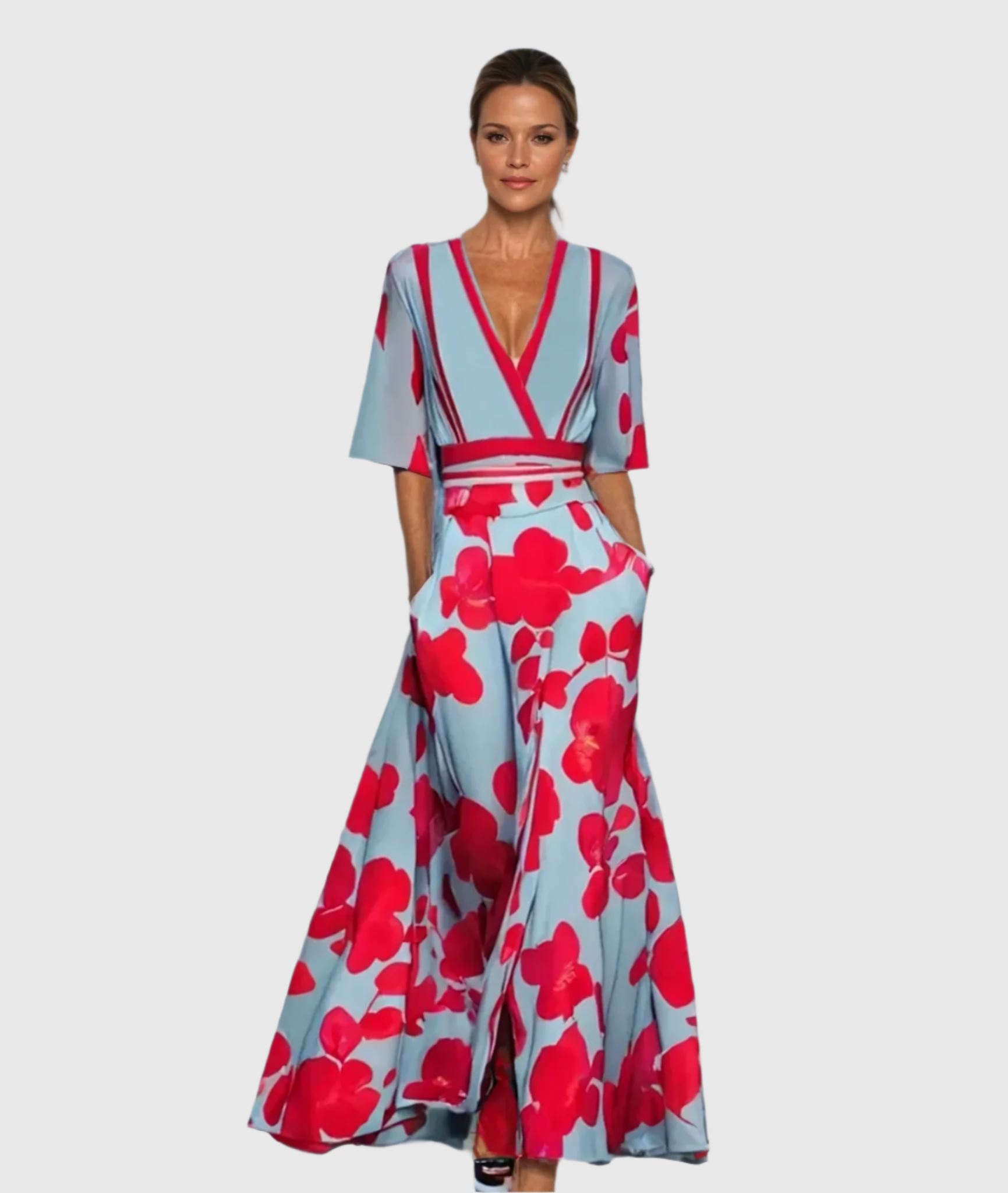 Lila | Graceful Floral Midi Dress