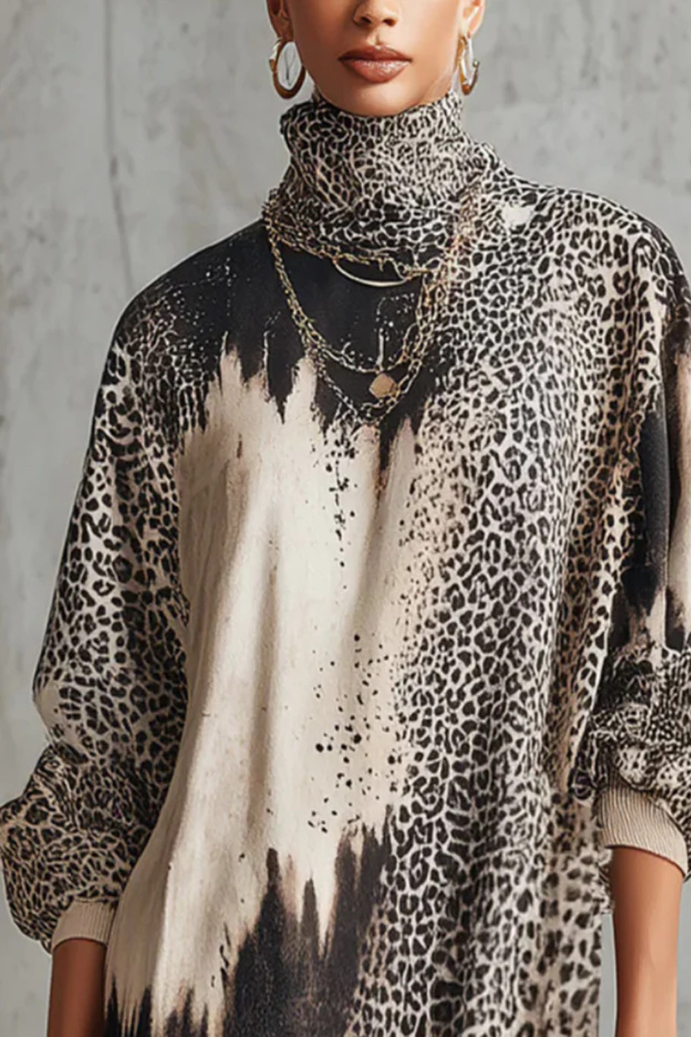 Solenne – Fringed hemline – Leopard mini dress