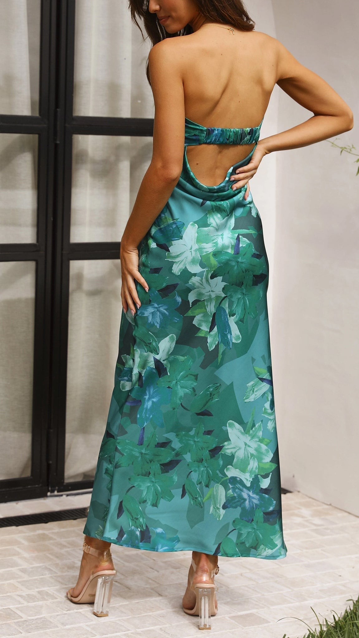 Bella | Sleeveless Floral Maxi Gown