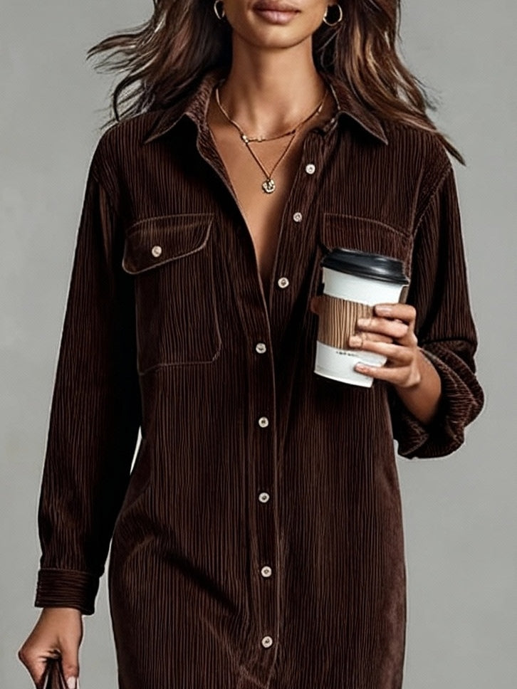 Isadora | Timeless Corduroy Midi Dress