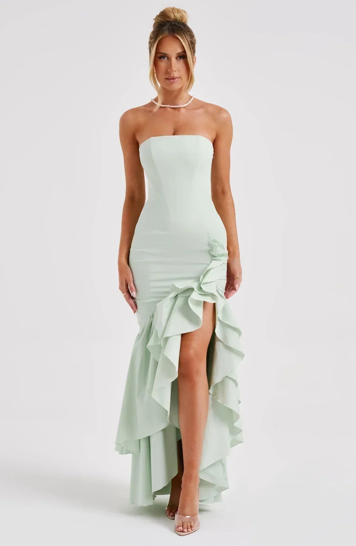 Vivienne | Sleeveless Ruffled Maxi Dress