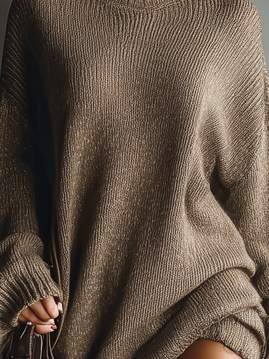 Bellavue – Oversized comfort – Turtleneck sweater dress
