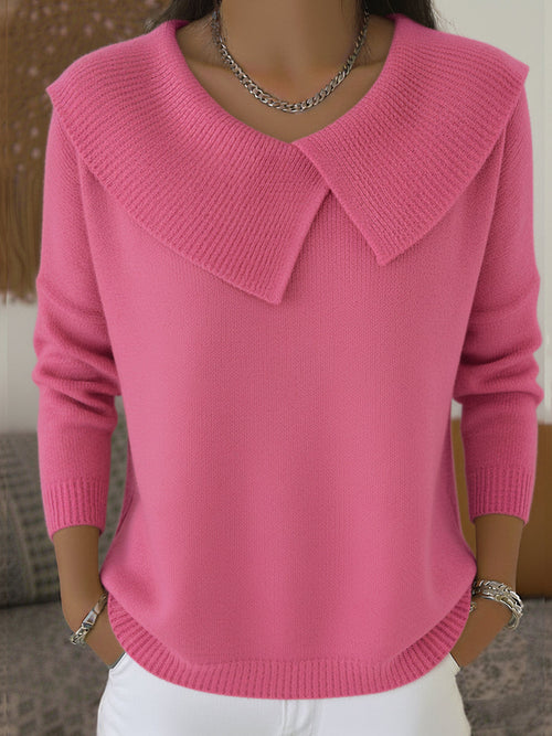 Lucia | Soft-Collared Knit Pullover
