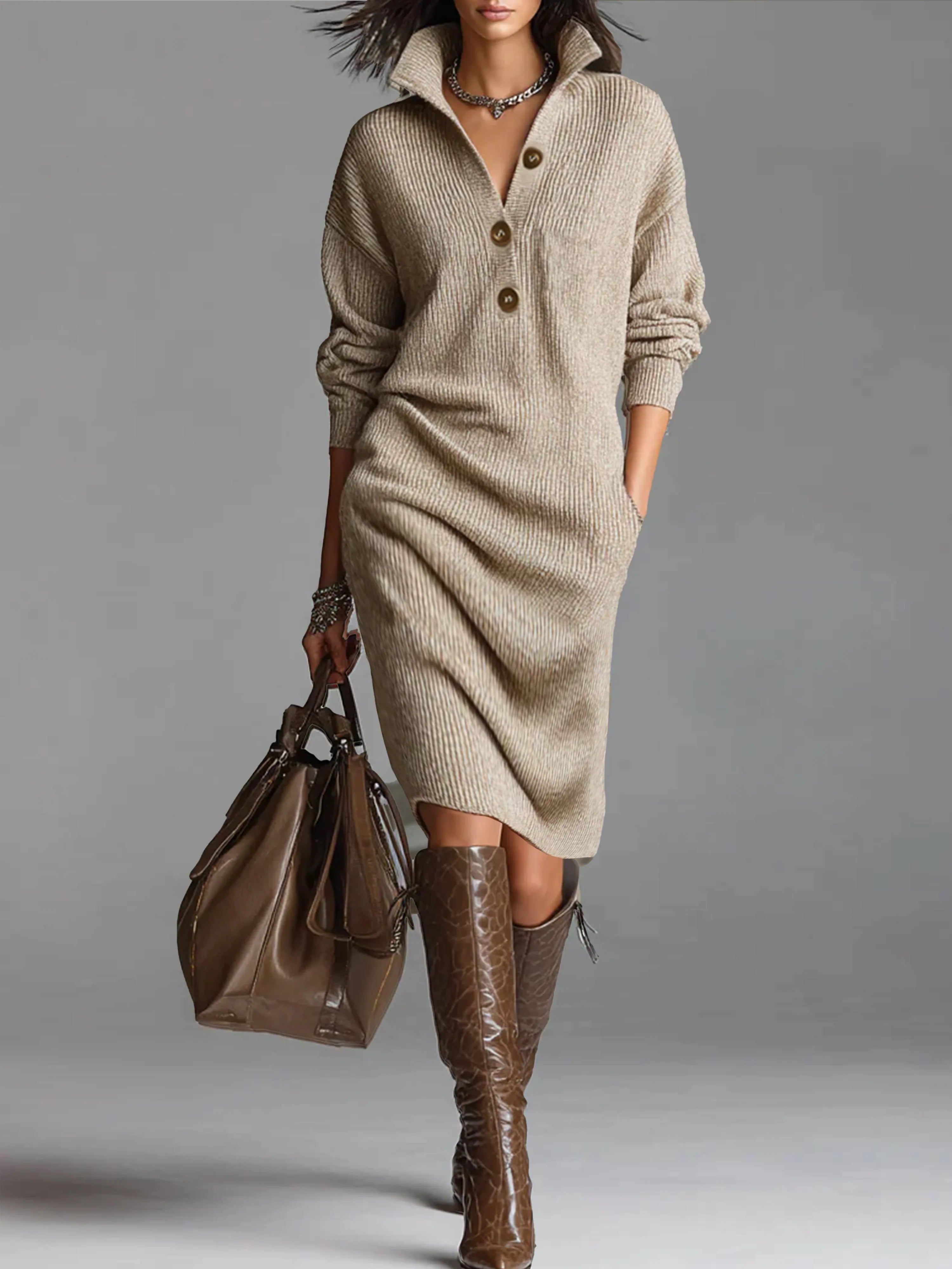 Valenelle – Relaxed elegance – Knit midi dress
