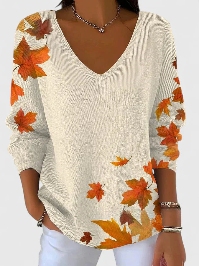 Selene | Elegant V-Neck Jumper