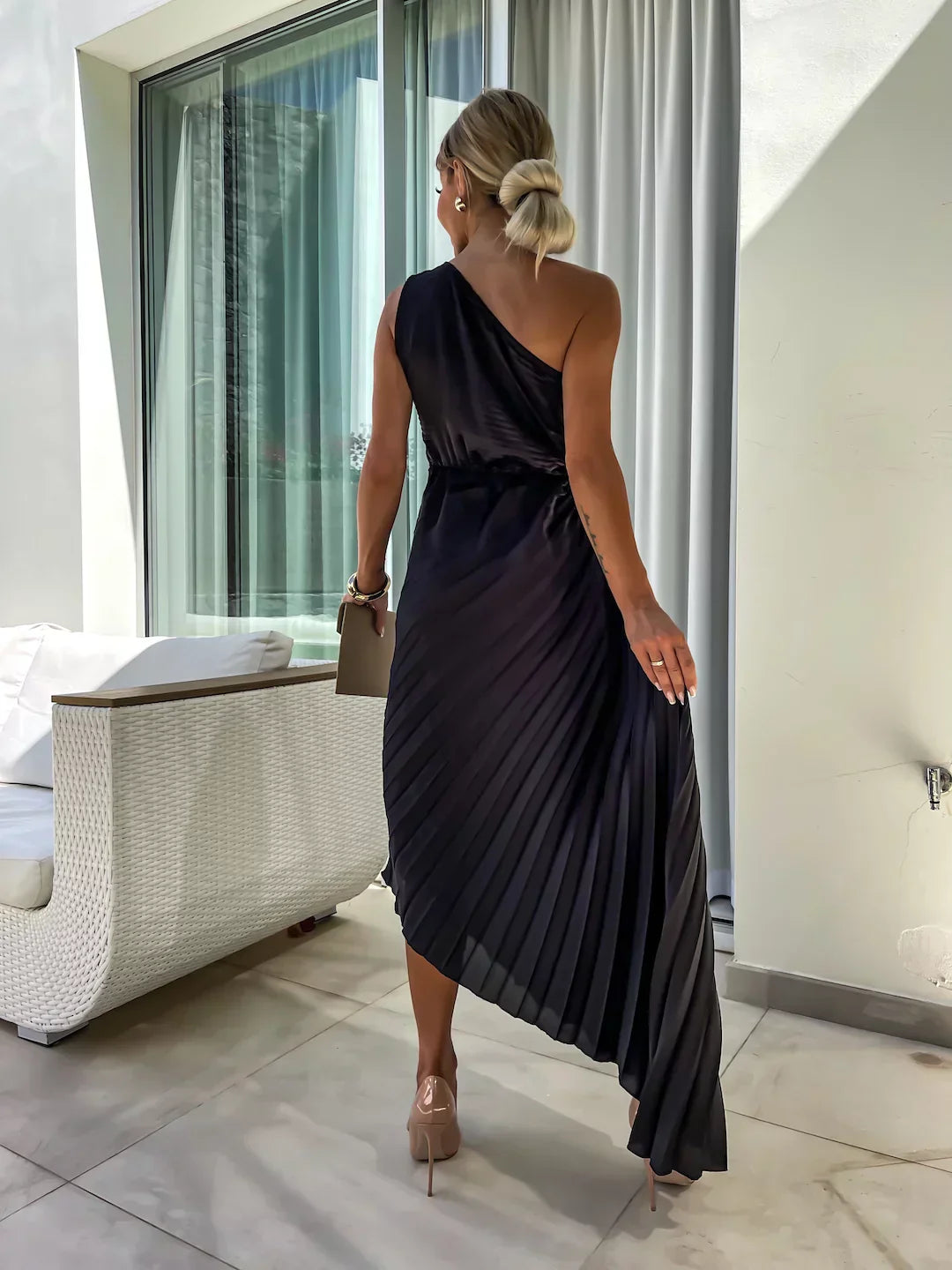 Dahlia | One-Shoulder Floral Dress