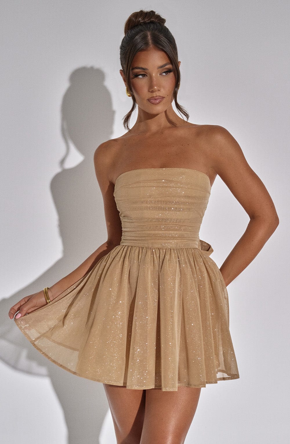 Elena | Strapless Sparkle Gown