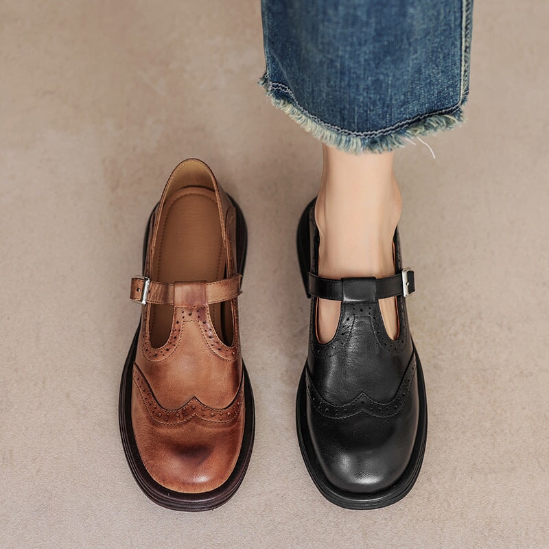 Isolde | Refined Leather Mary Janes