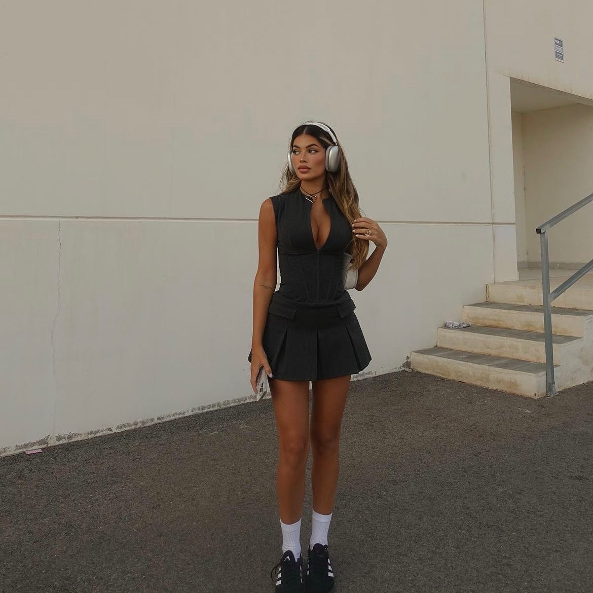 Mireille | Pleated Corset Mini Dress