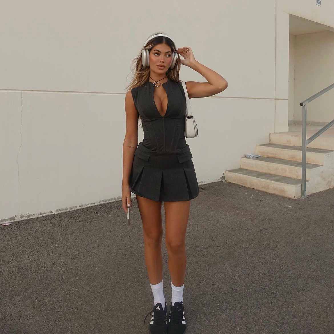 Mireille | Pleated Corset Mini Dress