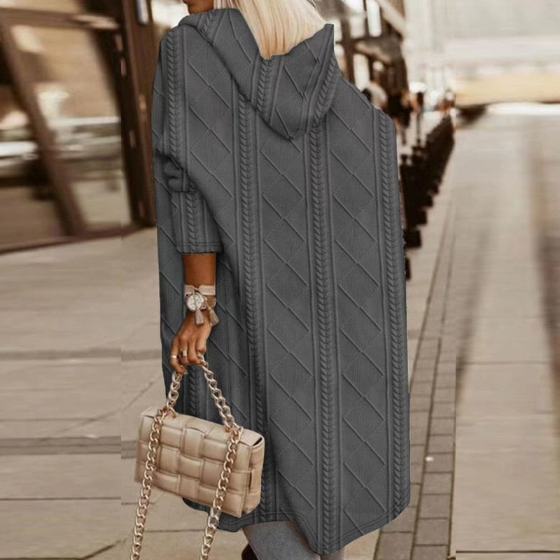 Allegra | Elegant Hooded Cardigan