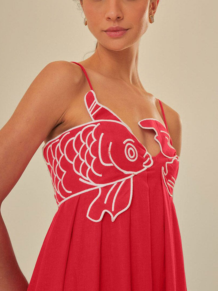 Liana | Elegant Fish Top Maxi Dress