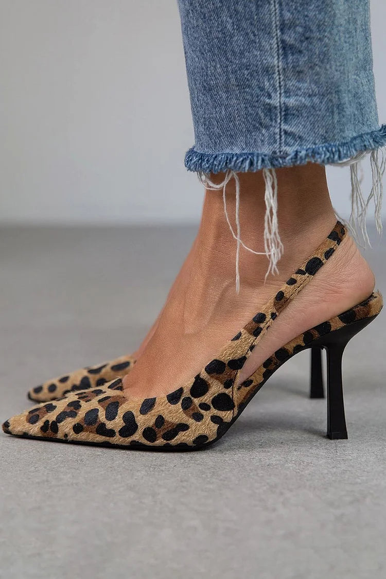 Rafaela | Elegant Leopard Print Slingbacks