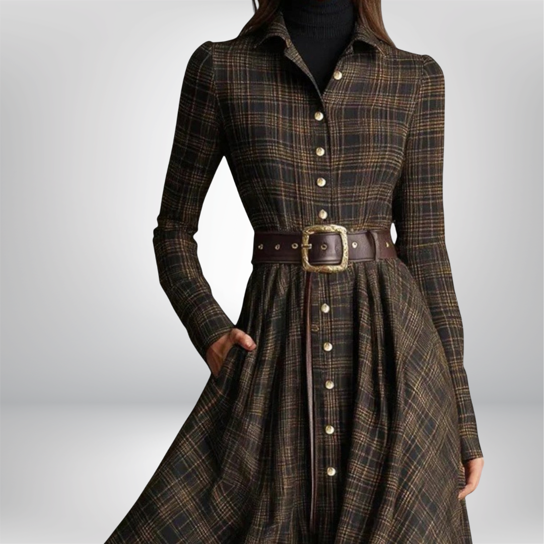 Mira | Classic Belted Shirt Dress