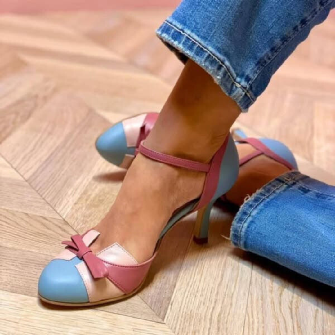 Cleo | Colour-Block Leather Heels