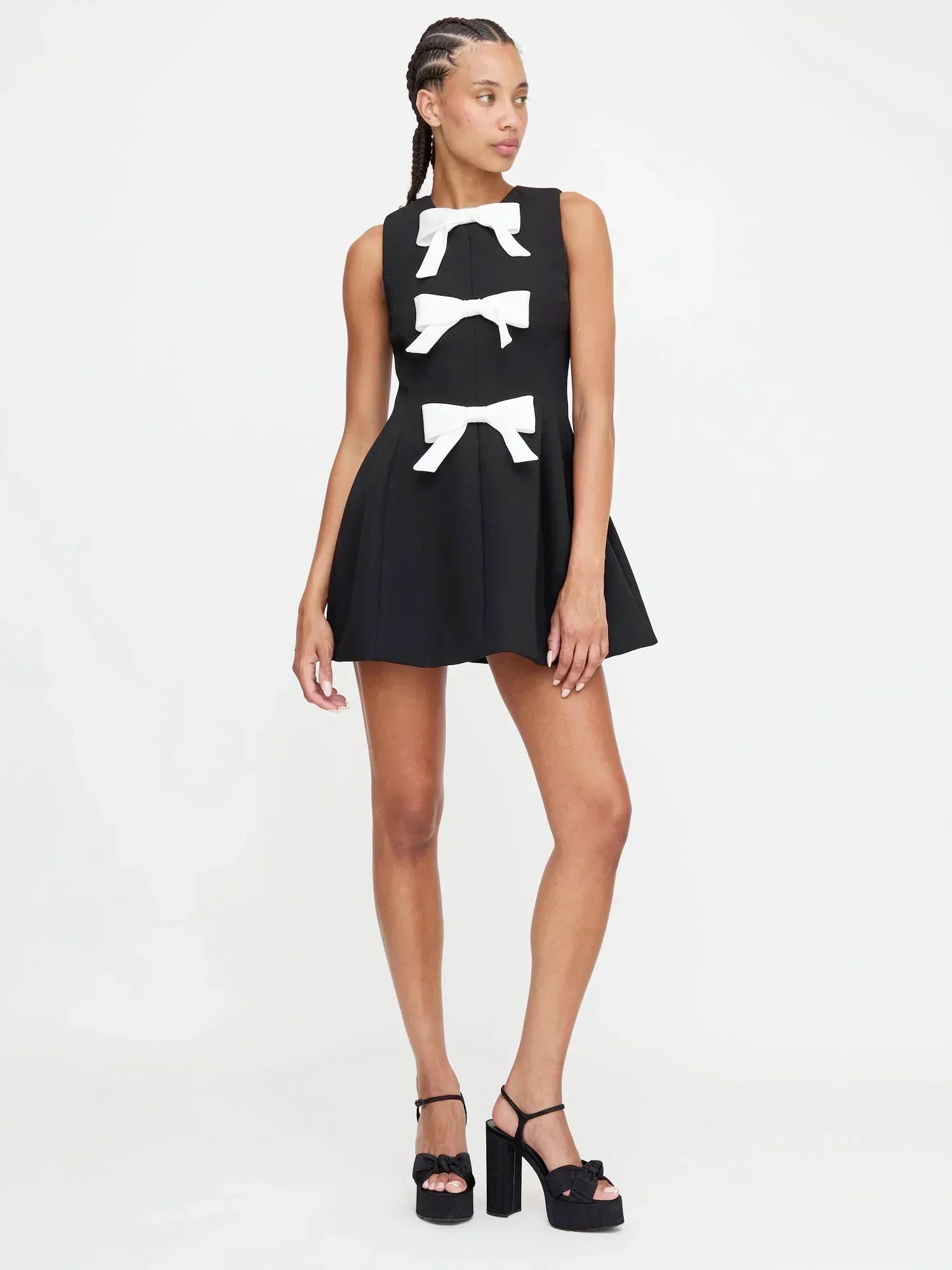 Daphne | Front-Bow Detail Mini Dress