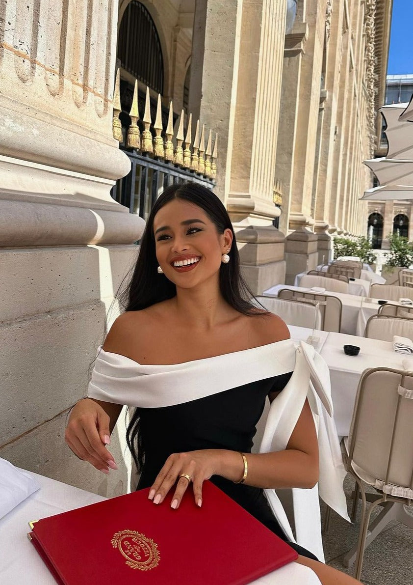 Anouk | One-Shoulder Bow Tie Midi Dress