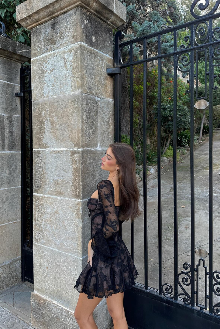 Adelaide | Vintage Embroidered Mesh Dress