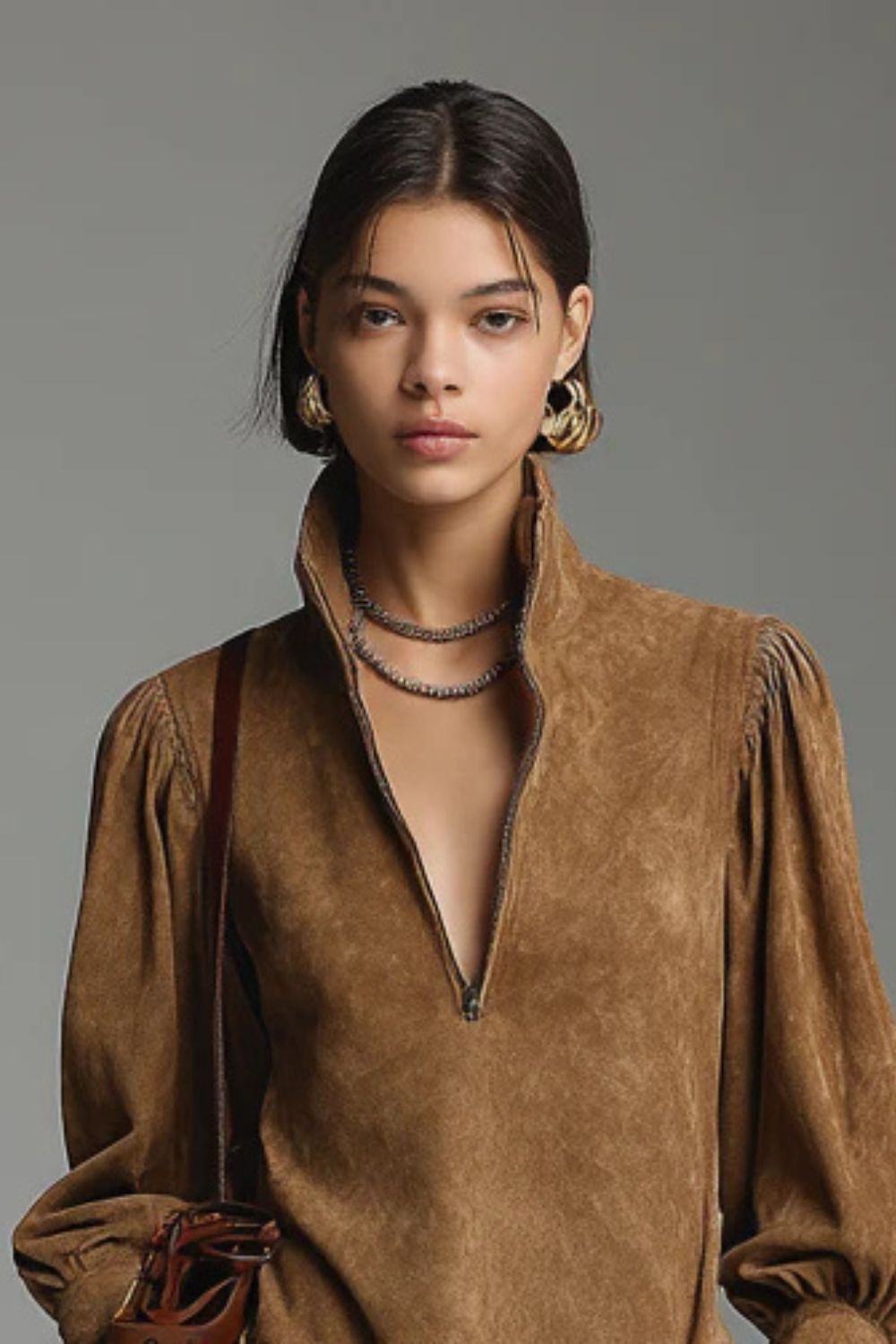 Valmira – Suede vintage charm – Mini dress