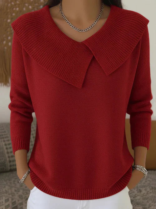 Lucia | Soft-Collared Knit Pullover